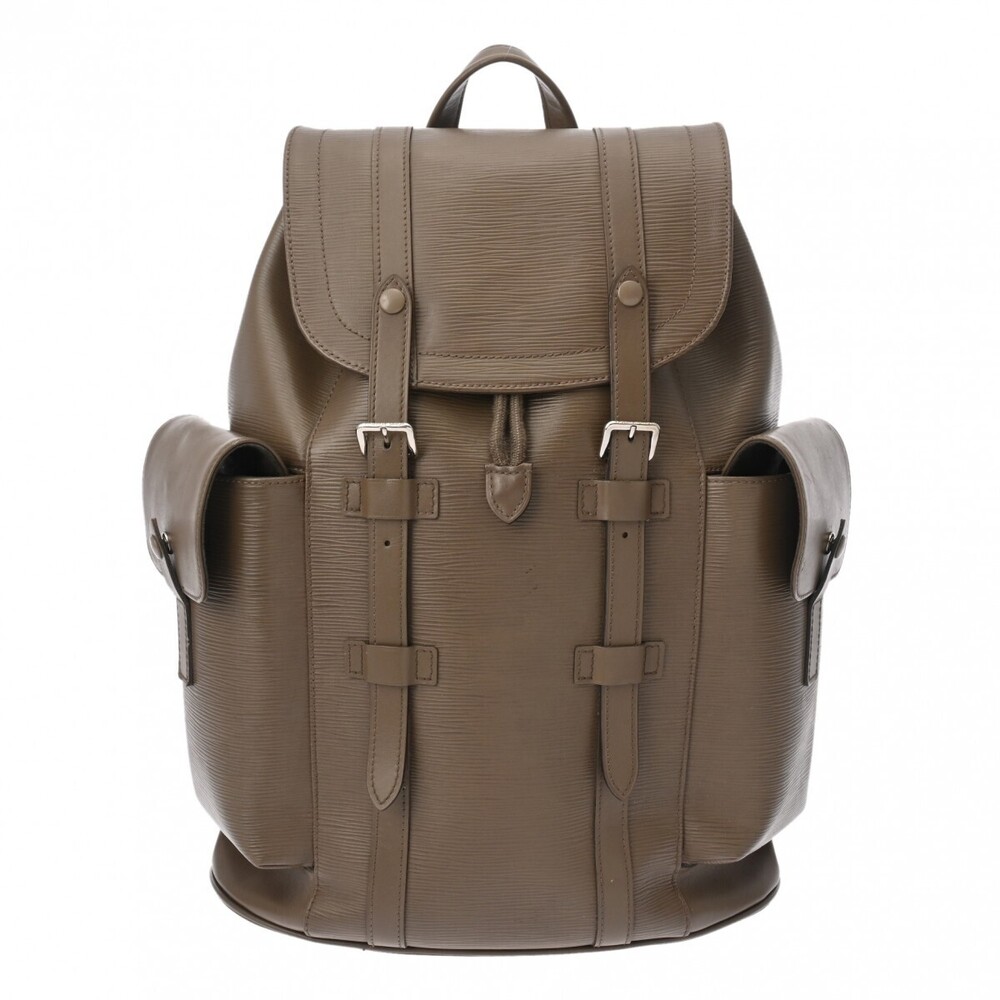Louis Vuitton Epi Christopher Taupe Leather Backpack Daypack